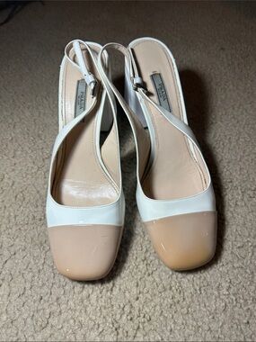 Prada two tone sling back size 40